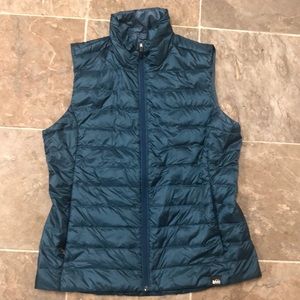 REI Co-Op Down Vest in “Nightsea”